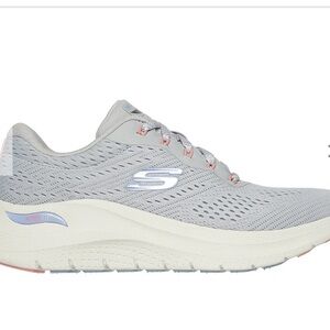NWOT Skechers Arch Fit Gray and Pink Athletic Sneakers size 9